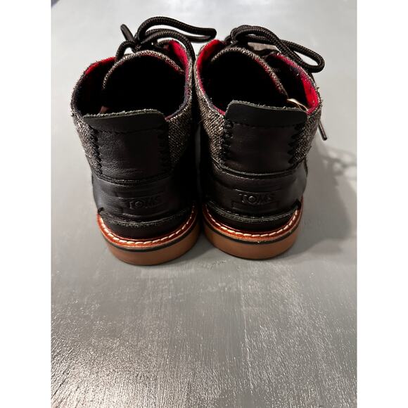 TOMS Chukka Fleck Boots, Size 9, Mid-Top Lace-Up, Charcoal Gray Excellent Cond - Picture 5 of 6
